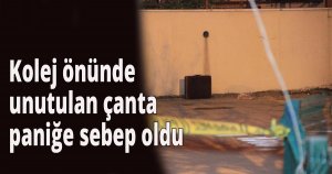 Kolej önünde unutulan çanta paniğe sebep oldu