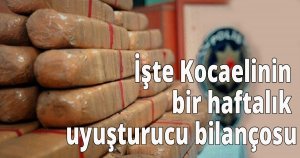 İşte Kocaelinin bir haftalık uyuşturucu bilançosu