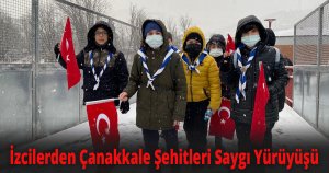 İzcilerden Çanakkale Şehitleri Saygı Yürüyüşü