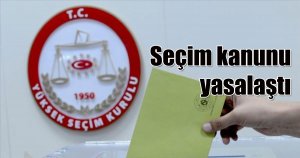 Seçim kanunu yasalaştı
