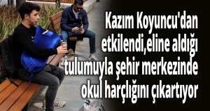 Nefesiyle okul harçlığını çıkartıyor