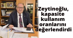 Zeytinoğlu ,kapasite kullanım oranlarını değerlendirdi