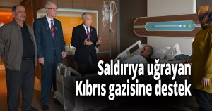Pide kuyruğunda saldırıya uğrayan Kıbrıs gazisine destek