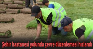 Şehir hastanesi yolunda çevre düzenlemesi hızlandı
