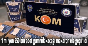 Kocaeli'de 1 milyon 250 bin adet gümrük kaçağı makaron ele geçirildi