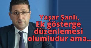 Yaşar Şanlı, Ek gösterge düzenlemesi olumludur ama..