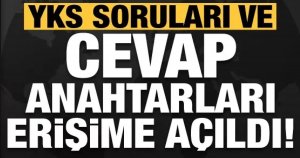 YKS, TYT, AYT, YDT soruları ve cevapları erişime açıldı!