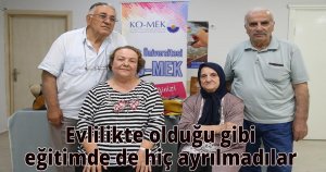  Evlilikte olduğu gibi eğitimde de hiç ayrılmadılar