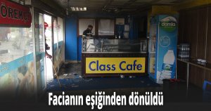 Benzin istasyonunun büfesinde yangın