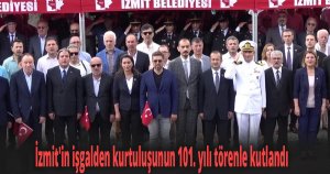 İzmit'in işgalden kurtuluşunun 101. yılı törenle kutlandı