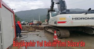 Büyükşehir Yol Bakım Timi Düzce’de