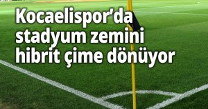 Kocaelispor’da stadyum zemini hibrit çime dönüyor