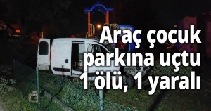 Kocaeli’de araç çocuk parkına uçtu