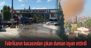 Fabrikanın bacasından çıkan duman isyan ettirdi