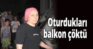 Oturdukları balkon çöken çift neye uğradığı şaşırdı