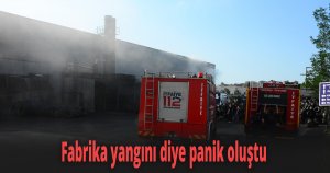 Fabrika yangını diye panik oluştu