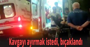 Kavgayı ayırmak isteyen şahsı bıçaklayıp kayıplara karıştılar
