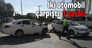 İki otomobil çarpıştı