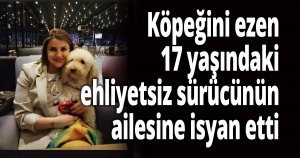 Köpeğini ezen 17 yaşındaki ehliyetsiz sürücünün ailesine isyan etti