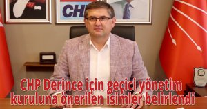 CHP Derince için geçici yönetim kuruluna önerilen isimler belirlendi