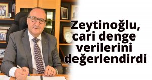 Zeytinoğlu, cari denge verilerini değerlendirdi