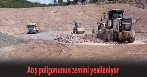 Atış poligonunun zemini yenileniyor