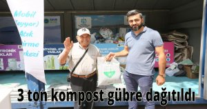 3 ton kompost gübre dağıtıldı