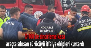 D-100'de zincirleme kaza