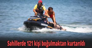 Sahillerde 121 kişi boğulmaktan kurtarıldı