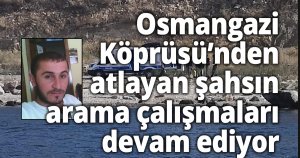 Osmangazi Köprüsü’nden atlayan şahsın arama çalışmaları devam ediyor