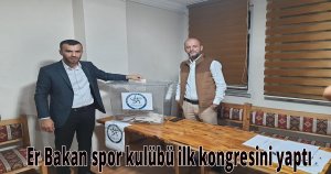 Er Bakan spor kulübü ilk kongresini yaptı