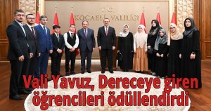 Vali Yavuz, Dereceye giren öğrencileri ödüllendirdi
