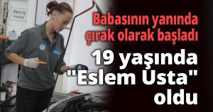 19 yaşındaki oto tamir ustası kadını görenler şaşkınlığını gizleyemiyor