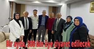 Bir ayda, 300 bin üye ziyaret edilecek