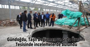 Gündoğdu, Taşlı Değirmen ve Gıda Üretim Tesisinde incelemelerde bulundu