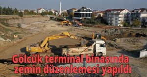 Gölcük terminal binasında zemin düzenlemesi yapıldı