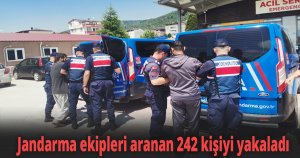 Jandarma ekipleri aranan 242 kişiyi yakaladı