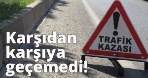 Karşıdan karşıya geçemedi