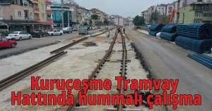 Kuruçeşme Tramvay Hattında hummalı çalışma