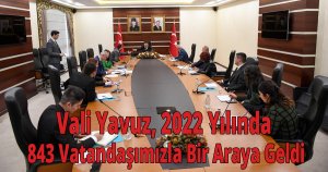 Vali Yavuz, 2022 Yılında 843 Vatandaşımızla Bir Araya Geldi