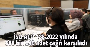 İSU ALO 185 2022 yılında 508 bin 249 adet çağrı karşıladı