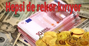 Gram altın ve euro rekor tazeledi