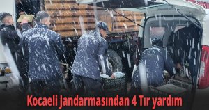 Kocaeli Jandarmasından 4 Tır yardım