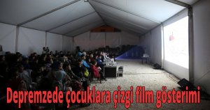 Kocaeli Şehir Tiyatroları’ndan  depremzede çocuklara çizgi film gösterimi