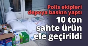 Polis sahte temizlik ürünleri ele geçirdi