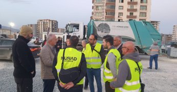 Başkan Aygün ve MÜSİAD Heyeti Deprem Bölgesinde 