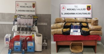 Kaçak tütün ve makoron ele geçirildi