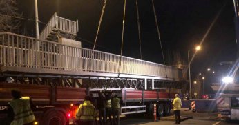 Eskihisar Feribot Yolu üstgeçidi yenileniyor