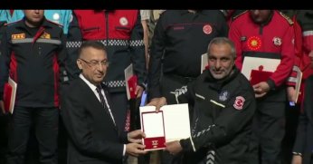 Kocaeli İtfaiyesi’ne Devlet Üstün Fedakârlık Madalyası
