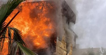 TRT dizisinin setinde yangın çıktı